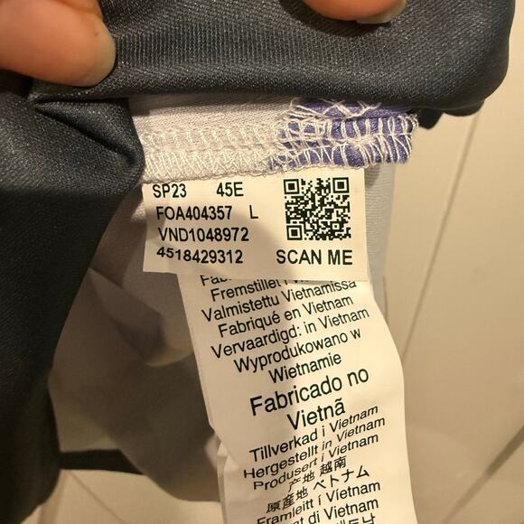 Oakley Hydrolix Men Golf Polo Shirt Large White Purple Colorblock Rugby Logo NEW - Picture 6 of 8